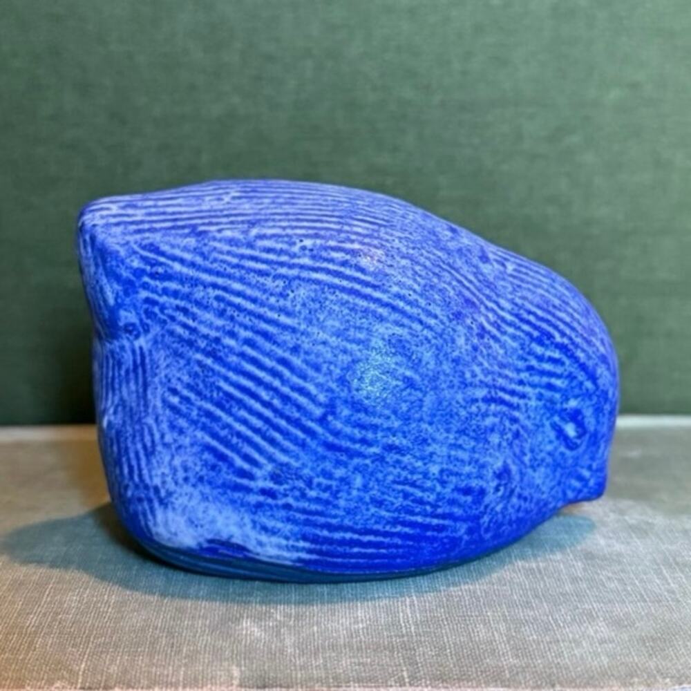 McCarty Pottery Blue Bird • Signed • Cobalt Glaze • 2.25”